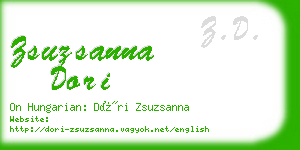 zsuzsanna dori business card